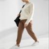 AJISAI Women's Joggers Pants with Pockets Drawstring Sweatpants for Running Workout Lounge Wear Brown XS view 4
