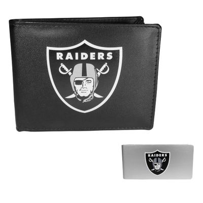 Siskiyou Sports NFL Las Vegas Raiders Bi-fold Wallet & Money Clip, Black, One Size