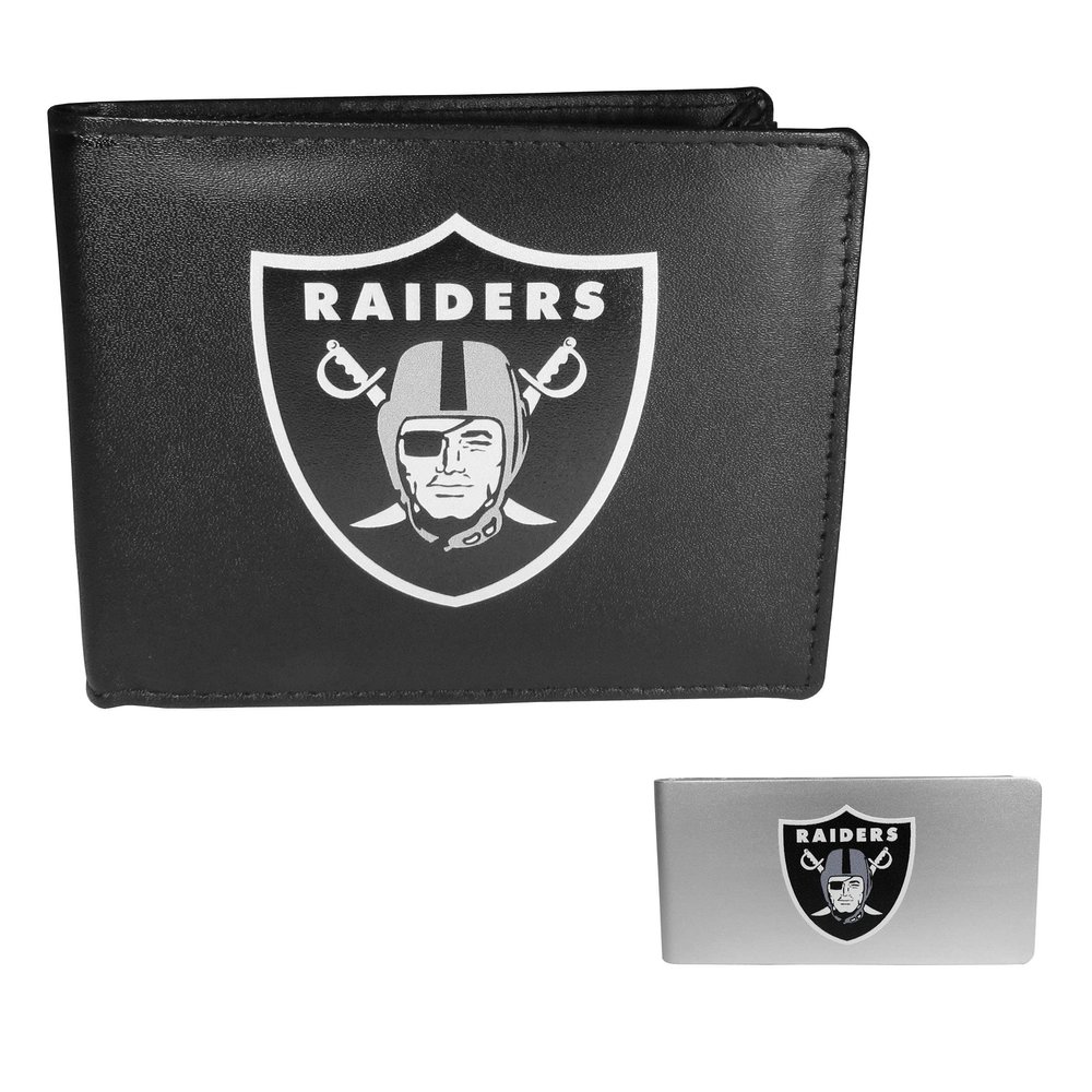 Siskiyou Sports NFL Las Vegas Raiders Bi-fold Wallet & Money Clip, Black, One Size