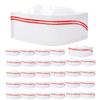 Honbay 30PCS Disposable Paper Chef Hat Kitchen Cooking Chef Cap for Food Restaurants, Home Kitchen, School, Classes, Catering White view 1