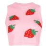 Yccutest Women Sweater Vest Stylish Vintage Knitwear V Neck Sleeveless Knitted Pullovers Tank Top Sweaters (Pink&Strawberry,M) view 1