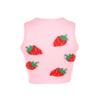 Yccutest Women Sweater Vest Stylish Vintage Knitwear V Neck Sleeveless Knitted Pullovers Tank Top Sweaters (Pink&Strawberry,M) view 2