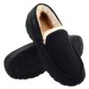 Vonair Mens Moccasin Slippers Indoor Outdoor Slip on Warm House Shoes Breathable Moccasins for Men 9 US Black view 1