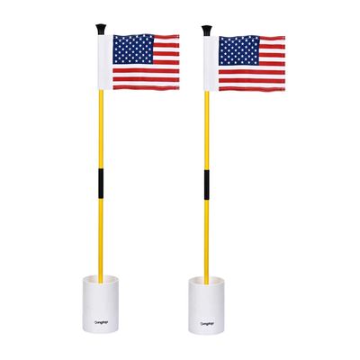 KINGTOP Golf Flagstick Mini, Practice Putting Green Flags for Yard, All 3 Feet, Golf Pin Flag Hole Cup Combo Kit, Fiberglass Portable 2-Section Design