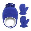 Baby Kids Warm Winter Hats Cute Thick Earflap Hood Hat Scarves Skull Caps Hooded Cowl Neck Warmer Beanie with Ears (RoyalBlue) view 2