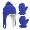 Baby Kids Warm Winter Hats Cute Thick Earflap Hood Hat Scarves Skull Caps Hooded Cowl Neck Warmer Beanie with Ears (RoyalBlue) view 3