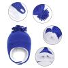 Baby Kids Warm Winter Hats Cute Thick Earflap Hood Hat Scarves Skull Caps Hooded Cowl Neck Warmer Beanie with Ears (RoyalBlue) view 4