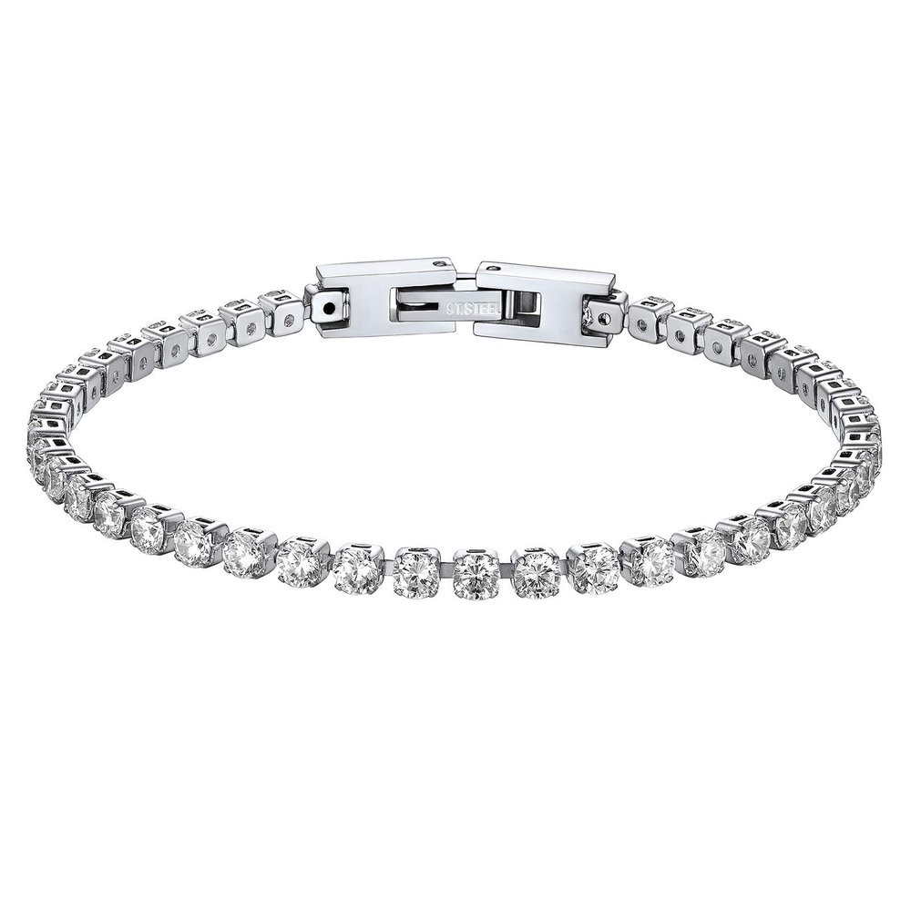 PROSTEEL Women Bracelets Womens Tennis Bracelet Chain 7 Inch Sparkly Crystal Cubic Zirconia Tennis Chain Braclet