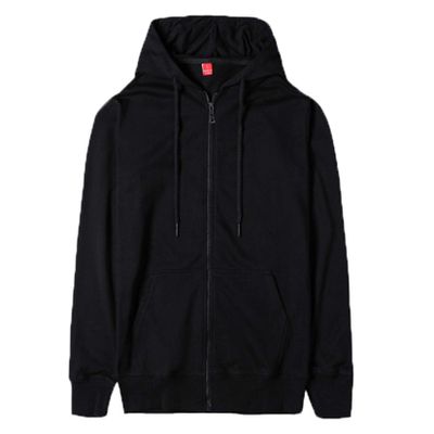 Andongnywell Women's Zipper Long Sleeves Hoodie Drawstring Outwear Casual Solid Color Overcoats with Pockets (Black,Small)