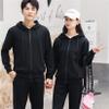 Andongnywell Women's Zipper Long Sleeves Hoodie Drawstring Outwear Casual Solid Color Overcoats with Pockets (Black,Small) view 2