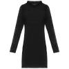 Alvivi Women's Tube Mini Dress Long Sleeves Sheer Bikini Cover Up Swimwear Skinny Bodycon Dress Black Small view 3