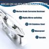 SHENGHUISS Boat Pull Up Deck Cleat 316 Stainless Steel Retractable Heavy Duty Flush Mount Dock Cleat with Backing Plate and Lock Nuts 5 inch 2 Pack view 3