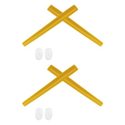 2 Pair Yellow Replacement Earsocks & Nosepieces Kits for Oakley Deviation OO4061