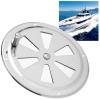 Akozon Boat Vent Cover 4in Round Butterfly Air Vent Gill Plate 304 Stainless Steel Outlet Plate with Side Knob for Marine Boats view 3
