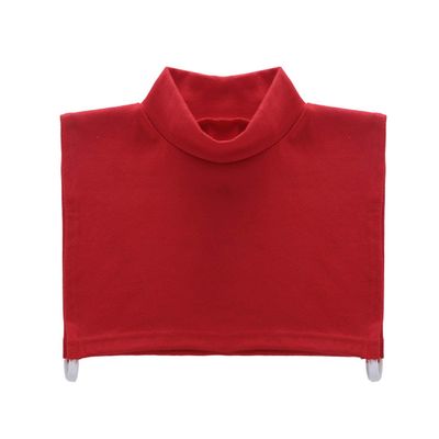 JEATHA Women Cotton Mock Turtleneck Faux Collar Detachable Half Blouse Pullover Shirt Fashion Red (Type A) One Size