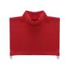 JEATHA Women Cotton Mock Turtleneck Faux Collar Detachable Half Blouse Pullover Shirt Fashion Red (Type A) One Size view 1