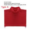 JEATHA Women Cotton Mock Turtleneck Faux Collar Detachable Half Blouse Pullover Shirt Fashion Red (Type A) One Size view 3