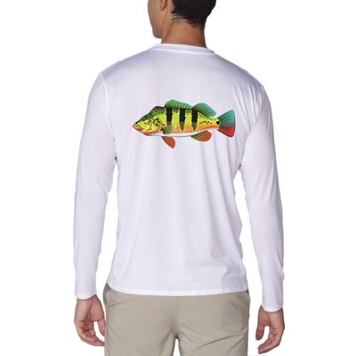 Men's UPF50+ Long Sleeve UV Sun Protection Shirts Quick Dry Outdoor Shirt for Fishing (Rasta Fish, X-Large)