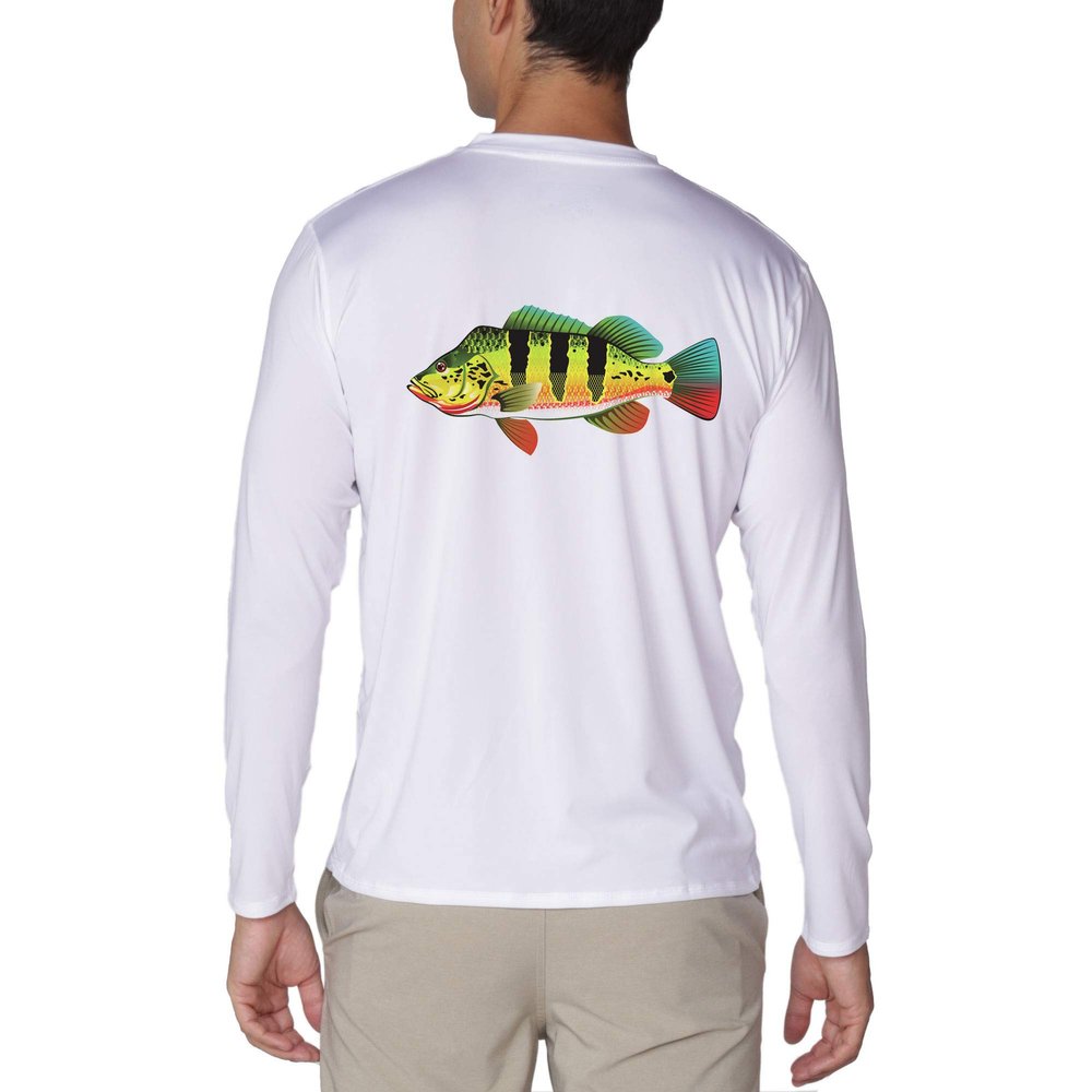 Men's UPF50+ Long Sleeve UV Sun Protection Shirts Quick Dry Outdoor Shirt for Fishing (Rasta Fish, X-Large)