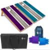 Tailgating Pros Lightweight Striped Cornhole Board Set- Includes 4'x2' Regulation Boards, Bean Bags, and Carrying Cases view 1