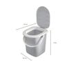 BranQ - Home essential BranQ Unisex Adult Mobile Camping Toilet 22 litres with 40 Organic Toilet Bags, Plastic, Maximum Load 120 kg, Light Grey, 22 L, NA view 2