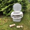 BranQ - Home essential BranQ Unisex Adult Mobile Camping Toilet 22 litres with 40 Organic Toilet Bags, Plastic, Maximum Load 120 kg, Light Grey, 22 L, NA view 4