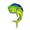 Men's UPF50+ Long Sleeve UV Sun Protection Shirts Quick Dry Outdoor Shirt for Fishing (Mahi Mahi, XXX-Large) view 3