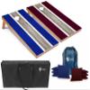 Tailgating Pros Lightweight Striped Cornhole Board Set- Includes 4'x2' Regulation Boards, Bean Bags, and Carrying Cases view 1