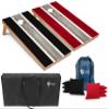 Tailgating Pros Lightweight Striped Cornhole Board Set- Includes 4'x2' Regulation Boards, Bean Bags, and Carrying Cases view 1