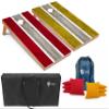 Tailgating Pros Lightweight Striped Cornhole Board Set- Includes 4'x2' Regulation Boards, Bean Bags, and Carrying Cases view 1