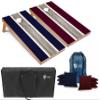 Tailgating Pros Lightweight Striped Cornhole Board Set- Includes 4'x2' Regulation Boards, Bean Bags, and Carrying Cases view 1