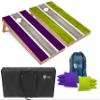 Tailgating Pros Lightweight Striped Cornhole Board Set- Includes 4'x2' Regulation Boards, Bean Bags, and Carrying Cases view 1