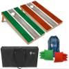 Tailgating Pros Lightweight Striped Cornhole Board Set- Includes 4'x2' Regulation Boards, Bean Bags, and Carrying Cases view 1