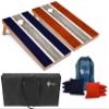 Tailgating Pros Lightweight Striped Cornhole Board Set- Includes 4'x2' Regulation Boards, Bean Bags, and Carrying Cases view 1