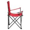 Long & Bright Small Camp Chair Portable Folding Outdoor Metal Pipe Chair for Relaxation Heavy Duty Support 230 LBS (Red) view 3