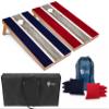 Tailgating Pros Lightweight Striped Cornhole Board Set- Includes 4'x2' Regulation Boards, Bean Bags, and Carrying Cases view 1