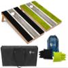 Tailgating Pros Lightweight Striped Cornhole Board Set- Includes 4'x2' Regulation Boards, Bean Bags, and Carrying Cases view 1