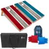 Tailgating Pros Lightweight Striped Cornhole Board Set- Includes 4'x2' Regulation Boards, Bean Bags, and Carrying Cases view 1