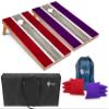 Tailgating Pros Lightweight Striped Cornhole Board Set- Includes 4'x2' Regulation Boards, Bean Bags, and Carrying Cases view 1