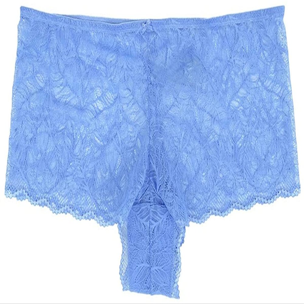 INC Women's Plus Lace Boyshort (1X, Yatch Blue)