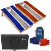 Tailgating Pros Lightweight Striped Cornhole Board Set- Includes 4'x2' Regulation Boards, Bean Bags, and Carrying Cases view 1