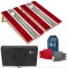 Tailgating Pros Lightweight Striped Cornhole Board Set- Includes 4'x2' Regulation Boards, Bean Bags, and Carrying Cases view 1