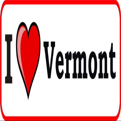 1x I Love Vermont Vinyl Waterproof Sticker - 5cm / 2inches