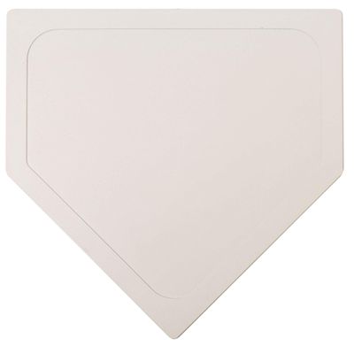 Crown Sporting Goods - Throw Down Baseball Home Plate - Thin Rubber Bases - Great for Baseball, Softball, and Kickball Games and Practice