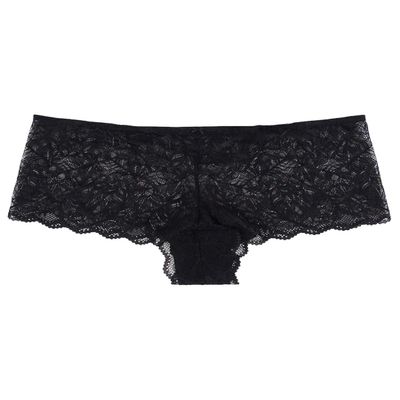 INC International Concepts Women's Plus Lace Boyshort Panty (1X, Deep Black)