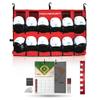 PowerNet On Deck Team Bundle, Dugout Organizer for Baseball & Softball, Team Equipment Organizer, Hanging Baseball Glove & Helmet Holder, Fence Bat Rack, Dry Erase Magnetic Lineup Board (Red) view 1