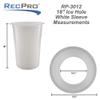 RecPro Ice Fishing Hole Sleeve | 18" Depth | 10-1/2" Inner Diameter | Ice Fishing Gear (White) view 3