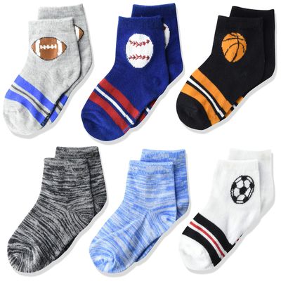 Cherokee Baby Boys Classic 6 Pack Shorty Ankle Socks