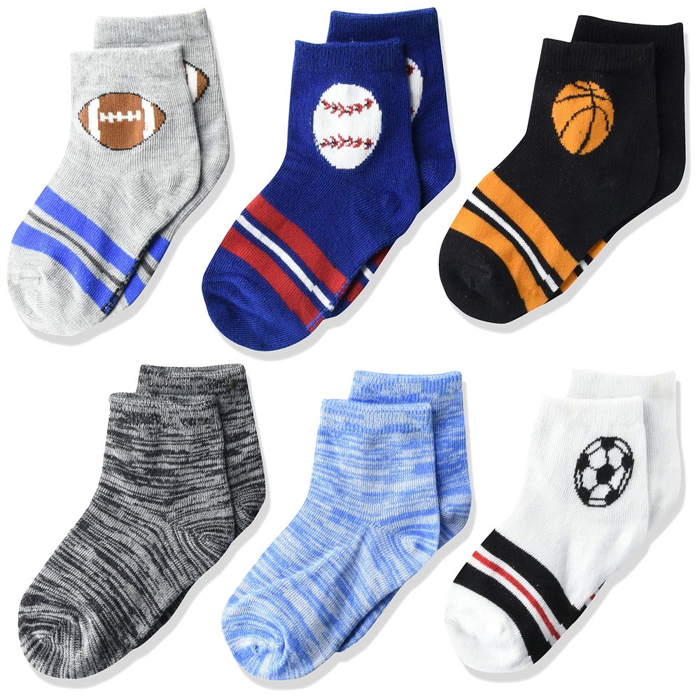 Cherokee Baby Boys Classic 6 Pack Shorty Ankle Socks
