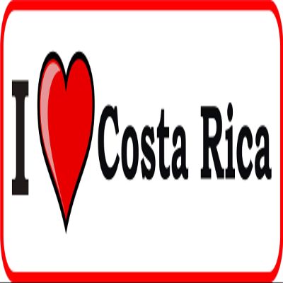 1x I Love Costa Rica Vinyl Waterproof Sticker - 5cm / 2inches